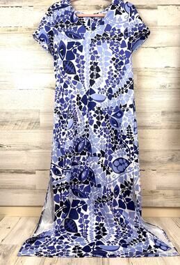 CK Bradley Womens M Purple White Floral Catalina Cloth Maxi Dress NEW
